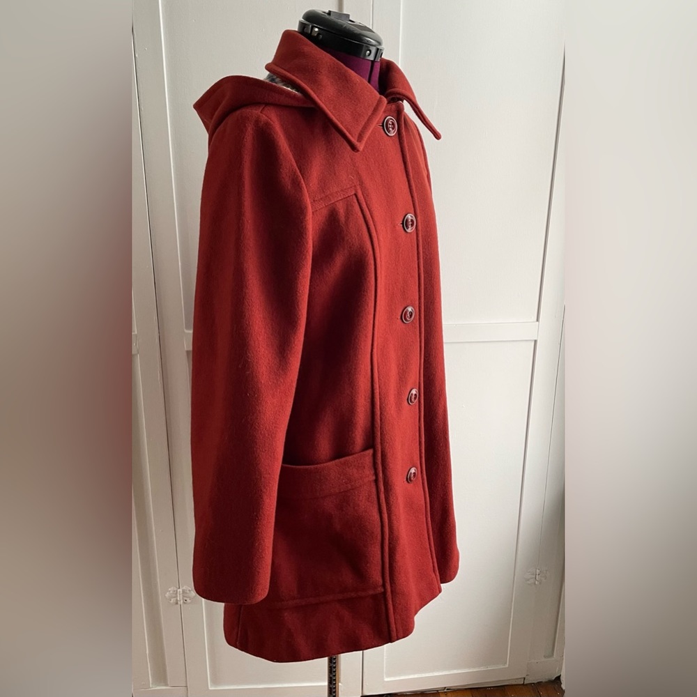 Rust red vintage Sears fashions coat size “10”